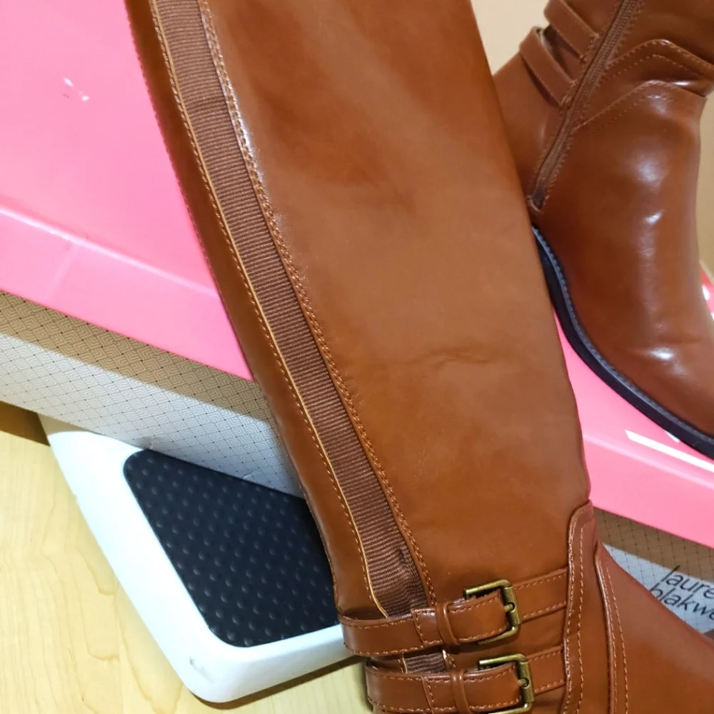 Lauren Blakwell Womens Lydia Riding Boot In Cognac Brown - Picture 6 of 10